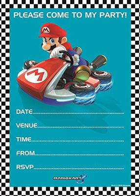 MARIO KART Birthday Party Invitations Pack of 20