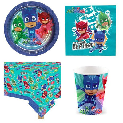 PJ Masks Tableware - Party Items for 16 guests