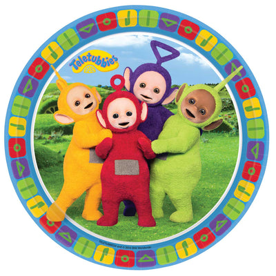 Teletubbies Party Plates 23Cm Round Paper Plates 8 Guests Pack