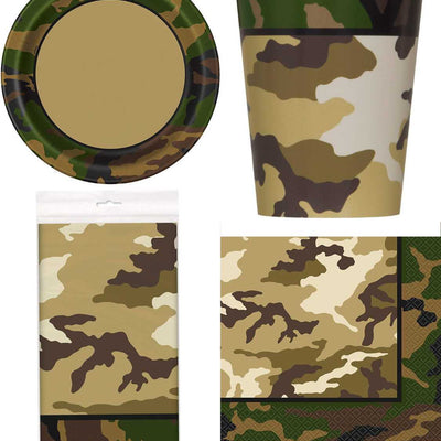 Military Camouflage Party Packs for 8 Guests