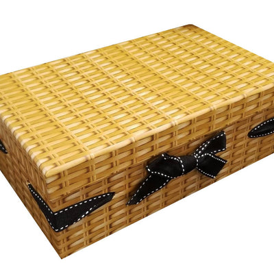 Wicker Printed Rigid Cardboard Hamper Gift Box from Seller