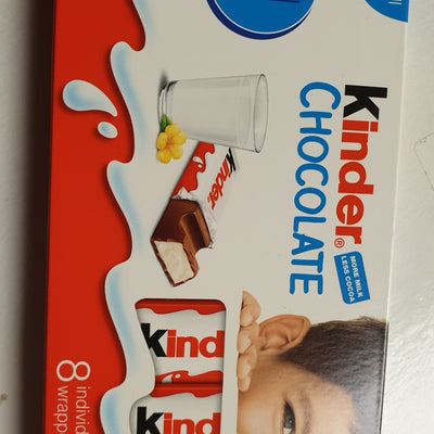 Kinder Chocolate small bars - 8 in a pack- 100g