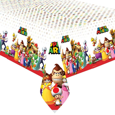 Super Mario Bros Party Kids Plastic Tablecovers 1.37m x 2.43m