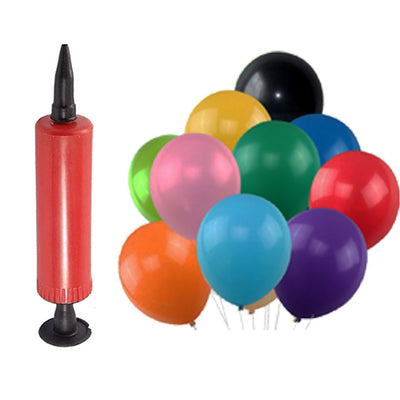 Mixed Colour Balloons And Pump Combo For kids Birthday Party Ideal for Party Bag Fillers