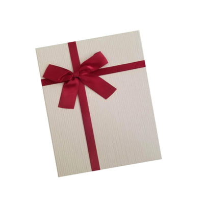 Luxury Presentation Burgundy coloured Bow Gift Box made using strong and rigid cardboard material