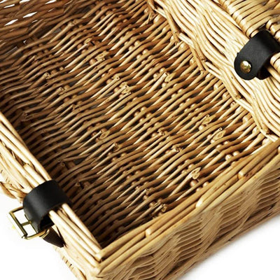 Completely Hand Woven Traditional Wicker Hamper Gift Box With Lid and Lock- 10 Inch. Strong Deep construction, offering greater space for contents. Box Measurement: Height: 8cm Width: 22cm Front to Back: 16cm.