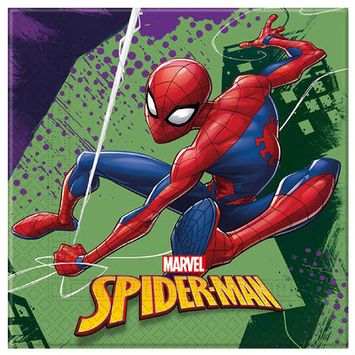 Marvel Spiderman Homecoming Children Party Paper Napkins 20pk