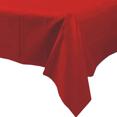 Plastic Disposable Party Tablecloth, Red