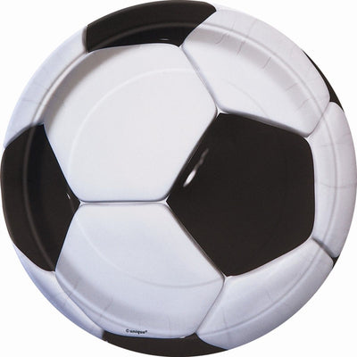 Football Themed Party Plates 23Cm Round Paper Plates 8 Guests Pack