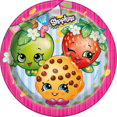 Shopkins Deluxe Birthday Party Paper Plates 8pk