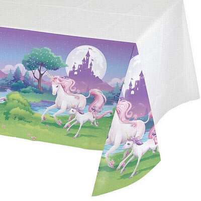 Unicorn Fantasy Boys Girls Birthday Party Plastic Tablecover138cm x 183cm- 1Pack