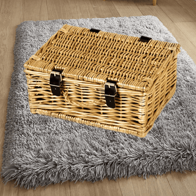 Completely Hand Woven Traditional Wicker Hamper Gift Box With Lid and Lock- 10 Inch. Strong Deep construction, offering greater space for contents. Box Measurement: Height: 8cm Width: 22cm Front to Back: 16cm.